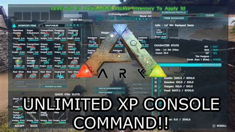 ark cheat for xp